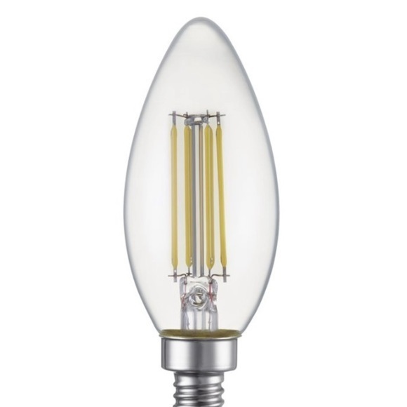 Great Value LED Light Bulb, 5.5 Watts (60W Eqv B10 Deco Lamp E12 Base chandelier - Picture 4 of 5